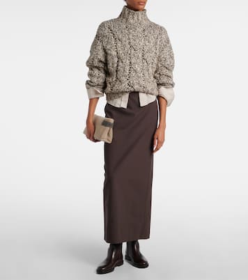 Wool-blend maxi skirt | Brunello Cucinelli