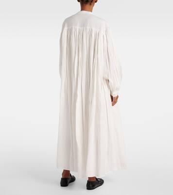 Oversized ramie maxi dress | Róhe