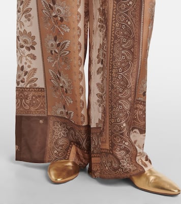 Lucky printed silk straight pants | Zimmermann