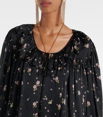 Vestido corto de charmeuse de seda | Chloé