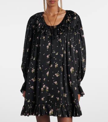 Vestido corto de charmeuse de seda | Chloé