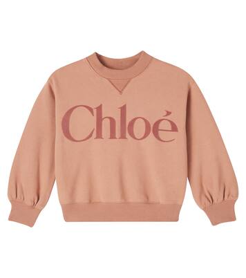 Logo cotton fleece sweatshirt | Chloé Kids