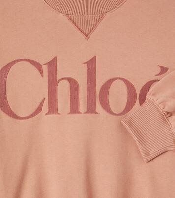 Logo cotton fleece sweatshirt | Chloé Kids