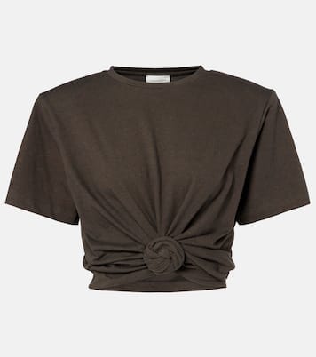 Gathered cotton and silk T-shirt | Magda Butrym