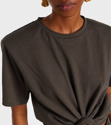 Gathered cotton and silk T-shirt | Magda Butrym