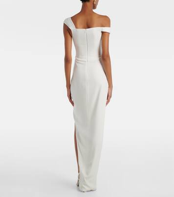 Bridal Off-Shoulder-Robe aus Crêpe | Alex Perry