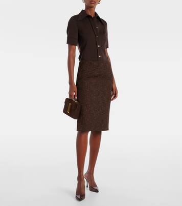 Diana 85 leather-trimmed slingback pumps | Gianvito Rossi