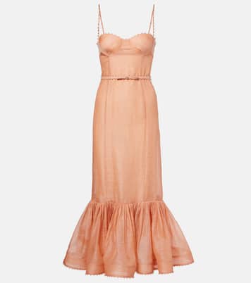 Hypnotic embellished linen and silk gown | Zimmermann