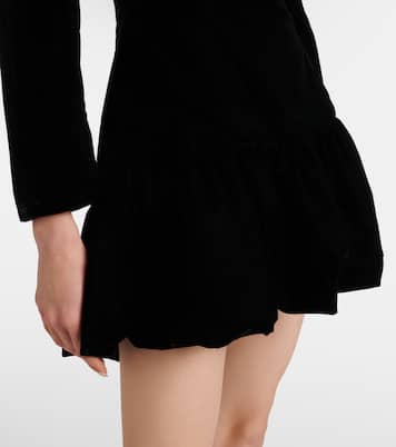 Minikleid Edie aus Samt mit Kristallen | Clio Peppiatt