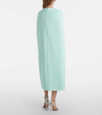 Oria caped crêpe midi dress | Safiyaa