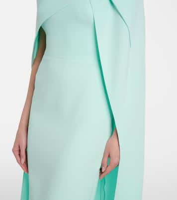 Oria caped crêpe midi dress | Safiyaa
