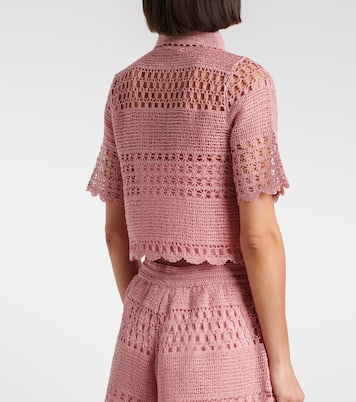 Top Wanderlust en coton crocheté mélangé | Zimmermann