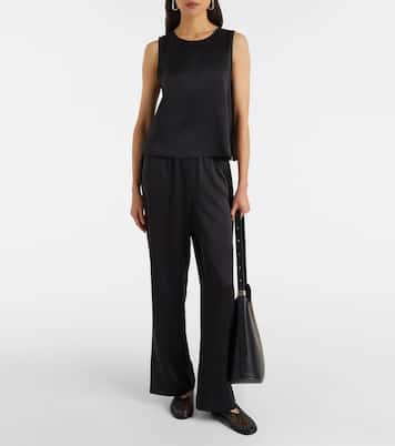 Loreto silk charmeuse wide-leg pants | Asceno