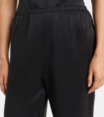 Loreto silk charmeuse wide-leg pants | Asceno