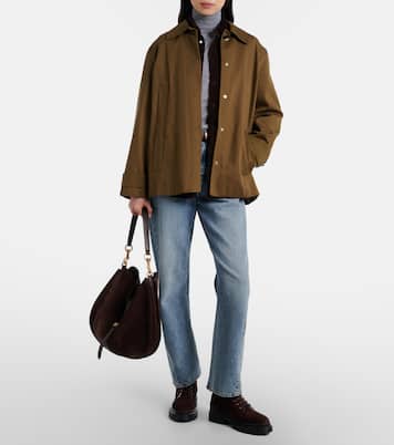 Henry shearling-lined suede combat boots | Staud