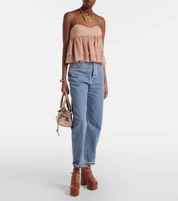 Loti leather platform Mary Jane pumps | Chloé