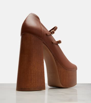 Loti leather platform Mary Jane pumps | Chloé