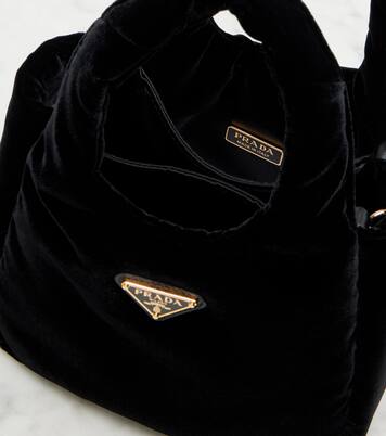 Mini velvet top-handle bag | Prada