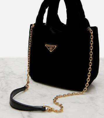 Mini velvet top-handle bag | Prada