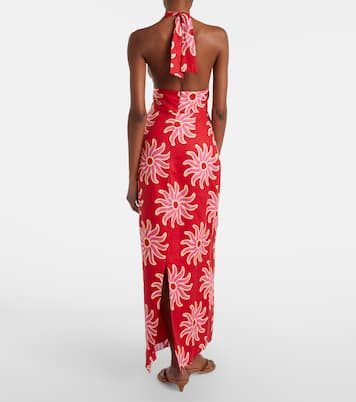 Bedrucktes Maxikleid Dasha aus Leinen | Cala de la Cruz