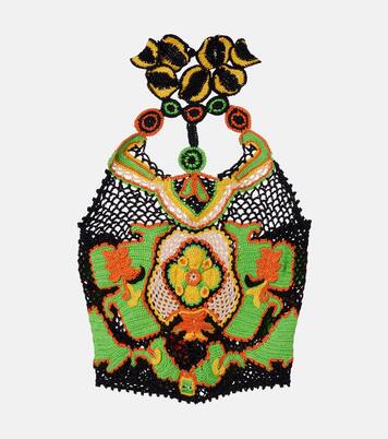 花卉钩编棉质短款上衣 | Etro