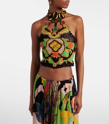 花卉钩编棉质短款上衣 | Etro