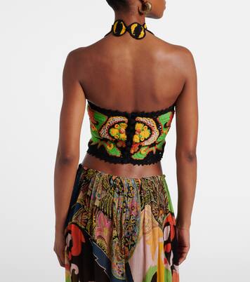 花卉钩编棉质短款上衣 | Etro