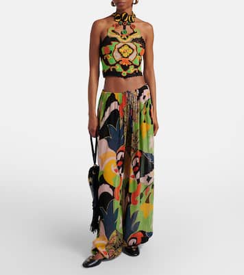 花卉钩编棉质短款上衣 | Etro