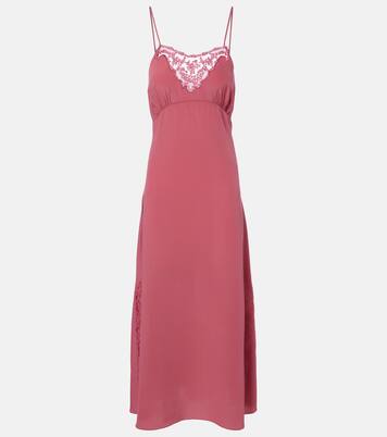 Abito sottoveste in seta con pizzo | Chloé