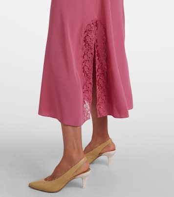 Abito sottoveste in seta con pizzo | Chloé