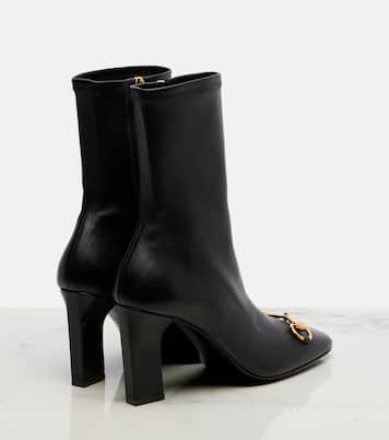 Botines Signora de piel con Horsebit | Gucci