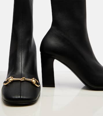 Botines Signora de piel con Horsebit | Gucci