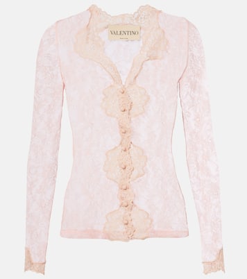 Floral sheer lace cardigan | Valentino
