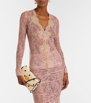 Floral sheer lace cardigan | Valentino