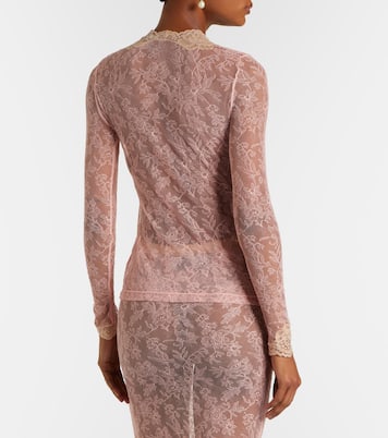 Floral sheer lace cardigan | Valentino