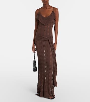 Ruffled pointelle maxi dress | Aya Muse