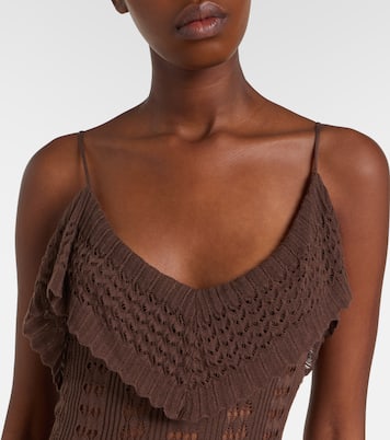 Ruffled pointelle maxi dress | Aya Muse