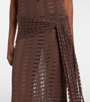 Ruffled pointelle maxi dress | Aya Muse