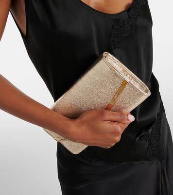 Emmie Small metallic leather clutch | Jimmy Choo