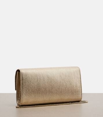 Emmie Small metallic leather clutch | Jimmy Choo