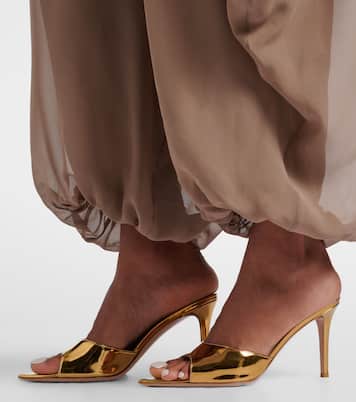 Elle metallic leather mules | Gianvito Rossi