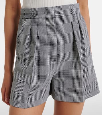 Prince of Wales check wool crêpe shorts | Max Mara