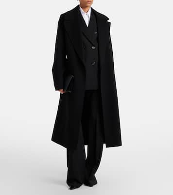 Belted oversized virgin wool wrap coat | Sportmax