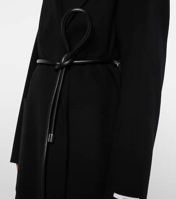Belted oversized virgin wool wrap coat | Sportmax