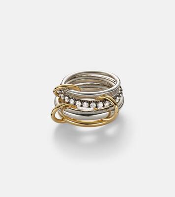 Janssen SG 18kt gold and sterling silver ring with diamonds | Spinelli Kilcollin