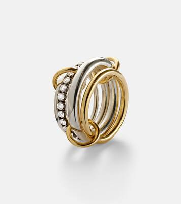 Janssen SG 18kt gold and sterling silver ring with diamonds | Spinelli Kilcollin