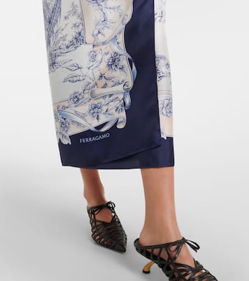 Falda envolvente de seda estampada | Ferragamo