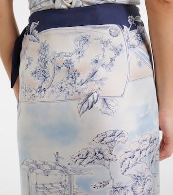 Falda envolvente de seda estampada | Ferragamo