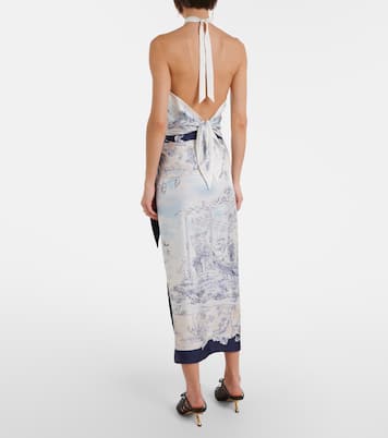 Falda envolvente de seda estampada | Ferragamo