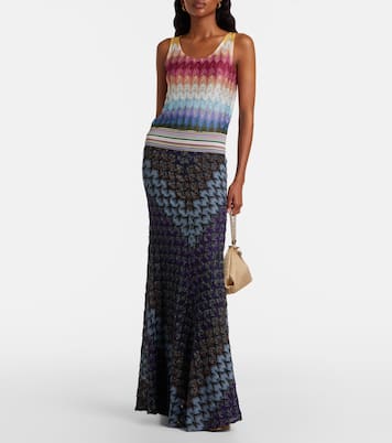 تنورة ماكسي محبوكة من اللاميه | Missoni